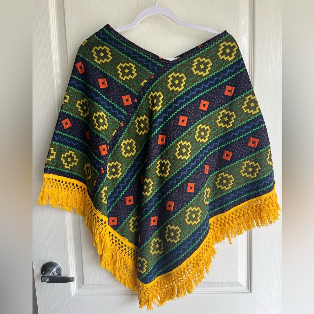 Roland Aztec printed poncho-